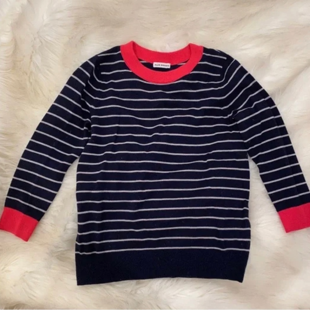 Club Monaco Striped Cropped Sweater